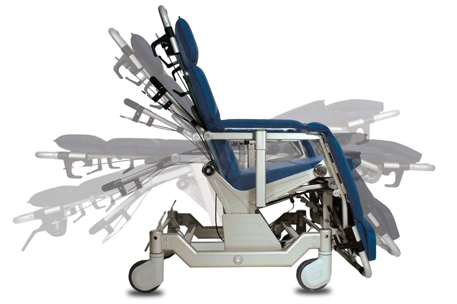 Adjustable hospital bed and home medical equipment in a patient room