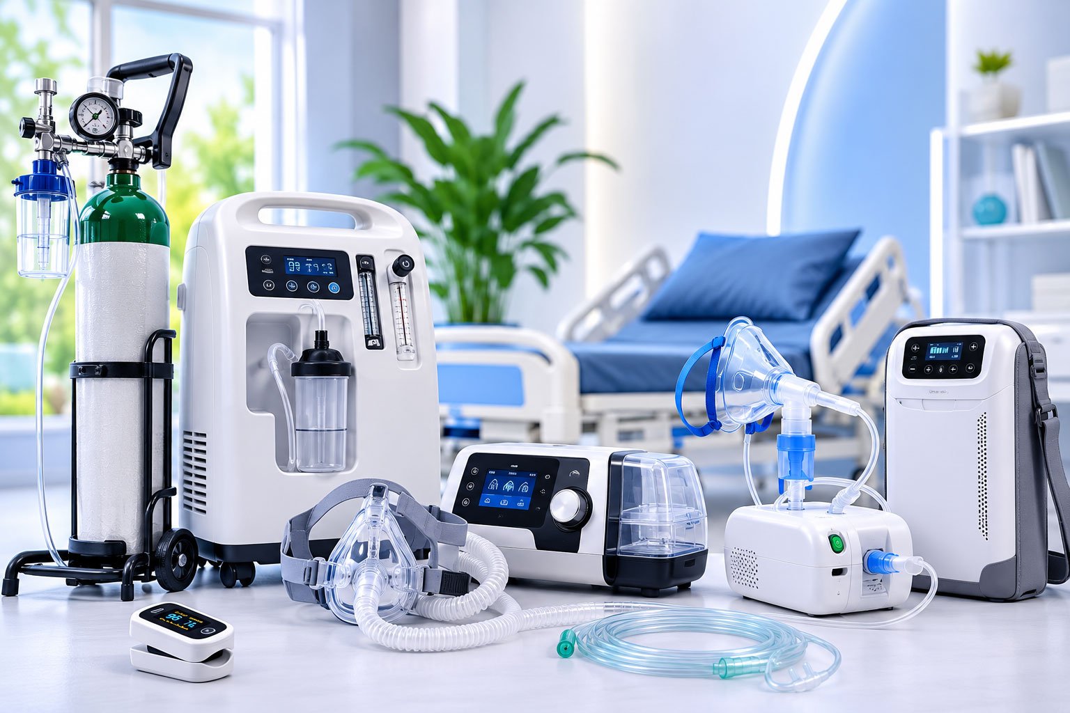 Oxygen and respiratory care equipment for patient support